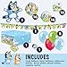 Unique Bluey Birthday Decorations | Bluey Party Decorations | Serves 16 | Officially Licensed | Balloons, Banner, Tablecover, Plates, Napkins, Button