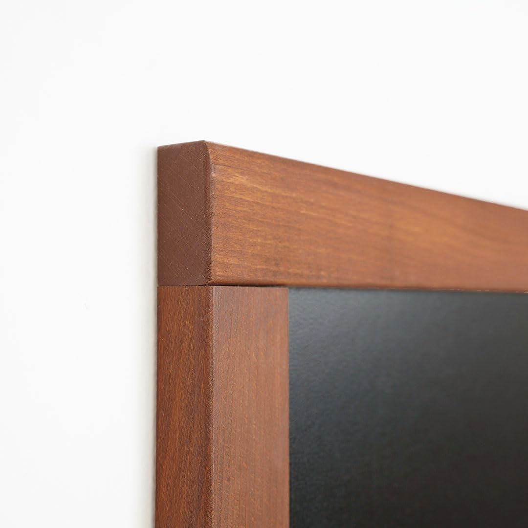 Danieli | Lavagna Nera Per Pennarelli a Gesso Liquido Easy 80x120 cm | Lavagna da Muro in Legno di Faggio Massiccio | Lavagna Bar e Ristoranti per Menu da Parete. Kit di Fissaggio Incluso (80x120 cm)