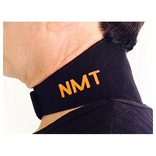 NMT Neck Brace 'Collar Terapéutico NMT' ~ Alivia el Dolor de Cuello y Cabeza ~ Artritis, Tortícolis, Apnea, Tensión ~ Portatil, Ajustable ~ Remedio Turmalina Natural de Curación para Hombres, Mujeres