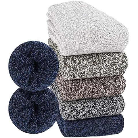 Moyel 5 Pairs Thick Warm Wool Socks - Cozy Thermal Winter Socks for Women - Small Gifts for Mom, Grandma, Wife Cover