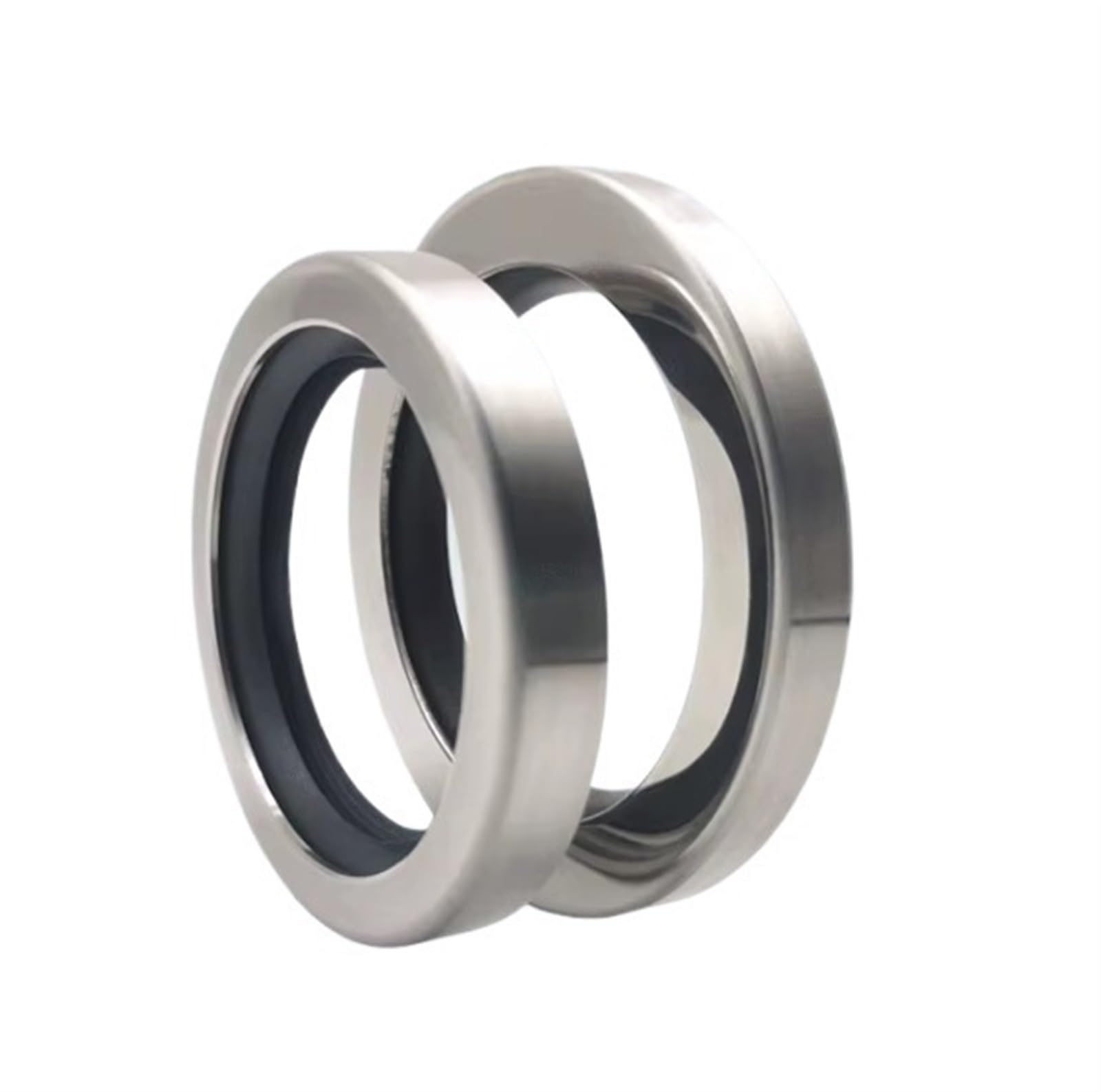 Sello de eje de acero inoxidable PTFE sello de aceite de labios dobles for compresor de aire de tornillo rotativo 1 pieza 42 X 55-65 X 8 mm(Size:42 * 55 * 8)