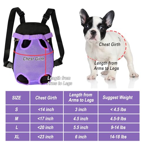 Sac à dos de transport chien et chat FEimaX violet en taille L - 5