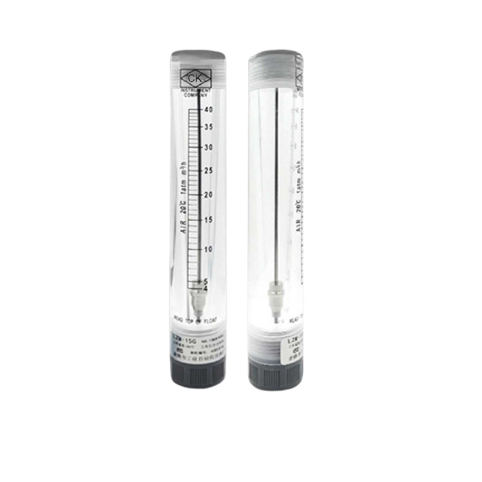 Débitmètre à gaz rotamètre LZM-25G tube transparent en ligne à section variable 6-400 Nm3/h