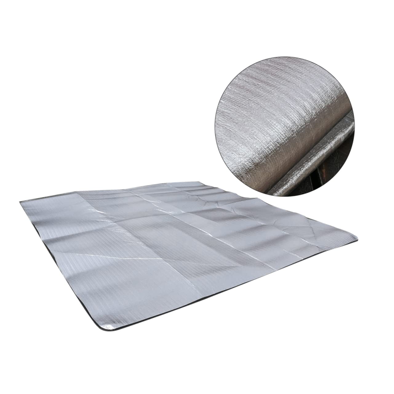 YARNOW Esterilla para Exteriores Aluminio Ligera y Plegable con Bolsa, Manta de Picnic Portátil y Cálida para Campamentos y Excursiones al Aire Libre