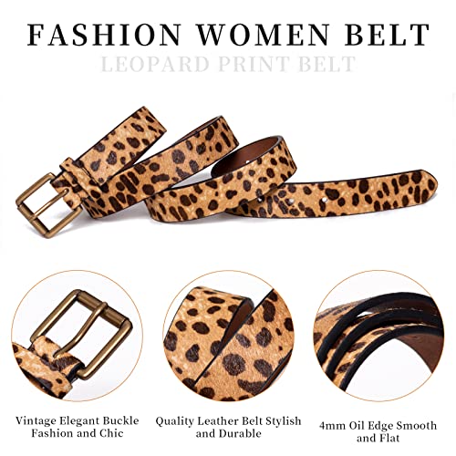 Womens Belts Leopard Print Belt for Women Genuine Suede Leather Waist Belts for Jeans3