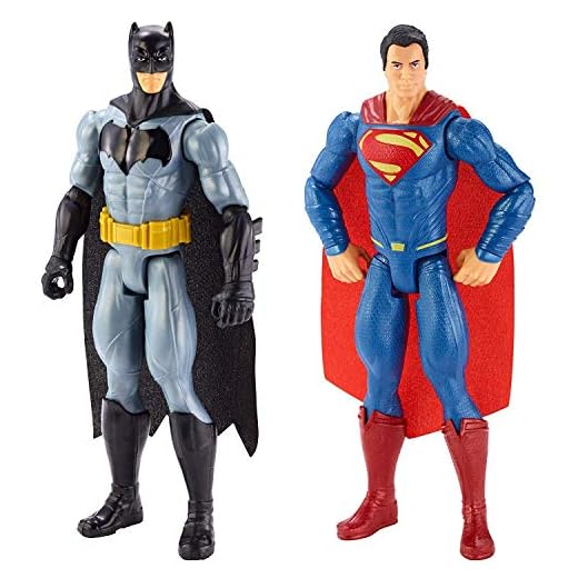 Batman vs Superman Figures 12 inch, Pack of 2 (Mattel DLN32) , color/modelo surtido
