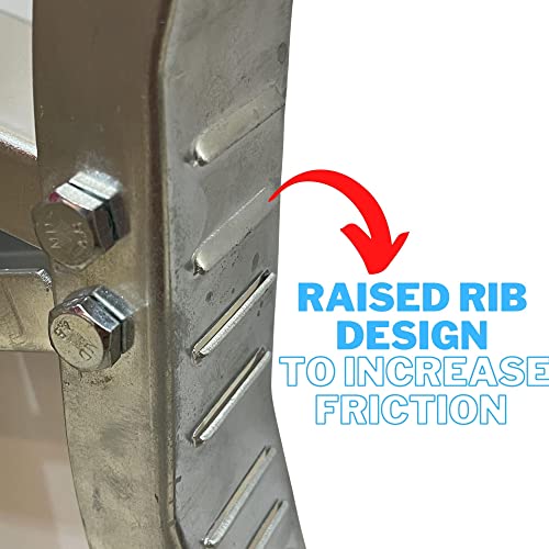 Sintron Rv Wheel Chock Stabilizer 2 Packs, Lockable Wheel Immobilizer, With Ratcheting Wrench, Metal Camper Tire Chock For Rv Travel Trailer Tires, For Locking Tandem Wheels On Uneven Surfaces, Silver #TOP5