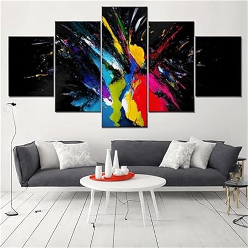 Peinture diamant abstrait coloré grand format pour la décoration du salon et de la chambre