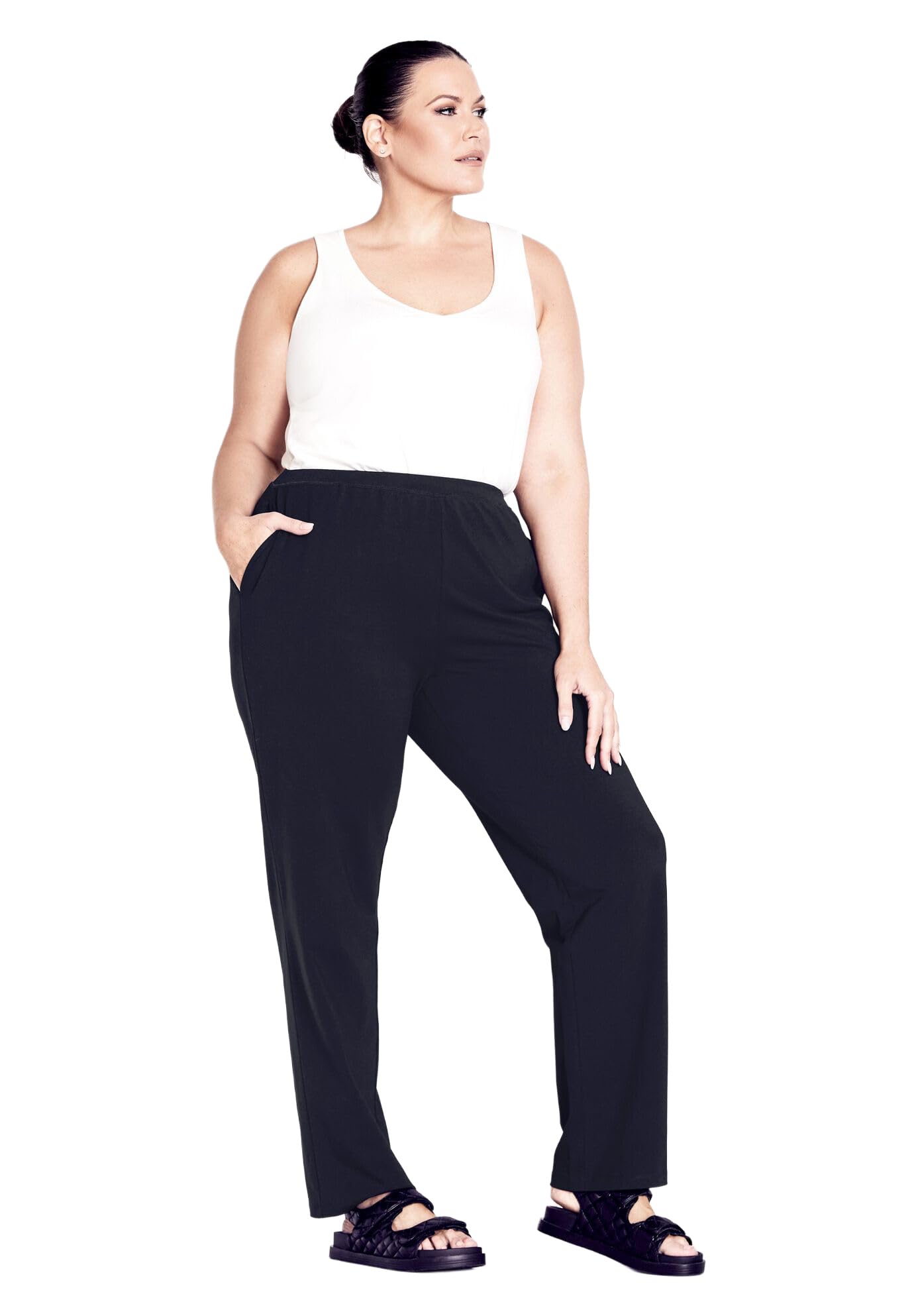 Avenue Womens Plus Size Petite Active Pant