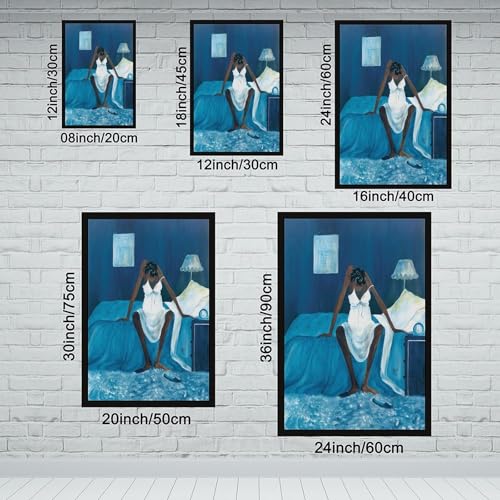 Tableau Blue Monday Annie Lee décoration grand format encadrée - 2