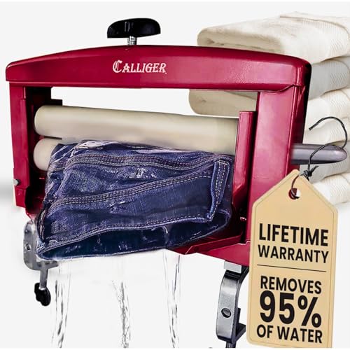 Calliger Clothes Wringer - Better Moisture Removal than Portable Washing Machine/Portable Dryer - Heavy Duty Off Grid Perfect Towel/Laundry Wringer for Chamois Cloth, Tile Sponge, etc.