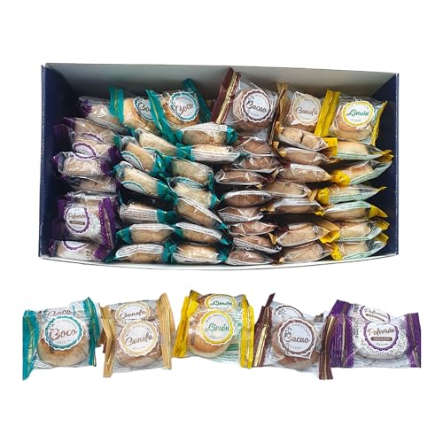 Polvorones Mini Surtidos Estepa - Calidad Extra - 2,5 Kilos - Polvorón Coco - Polvorón Limon -...