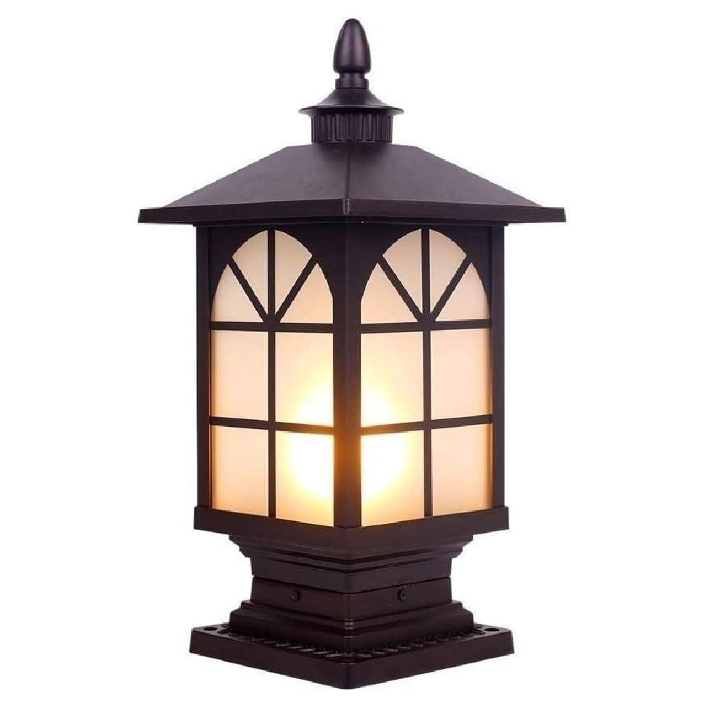 GTHTUHFD Square Pillar Lamp, Modern Simple Street Lighting Fixture, Retro Column Light For Yard, Fence, Deck, Porch