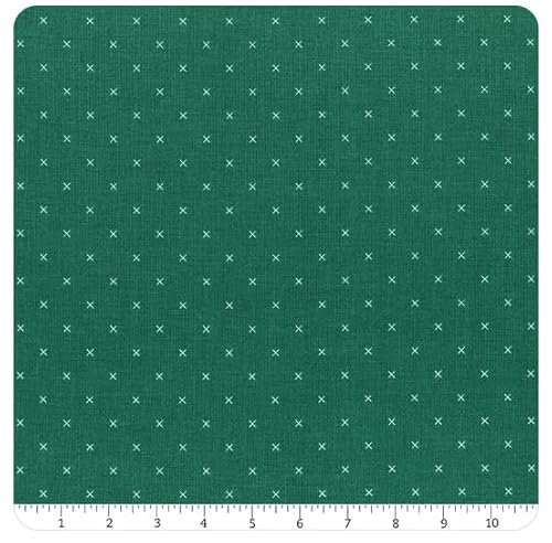 Lori Holt Bee Cross Stitch Jade Yardage, Cut by The Yard