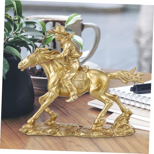 Statuette cheval dorée ORFOFE pour combler un vide déco sur étagère - 8
