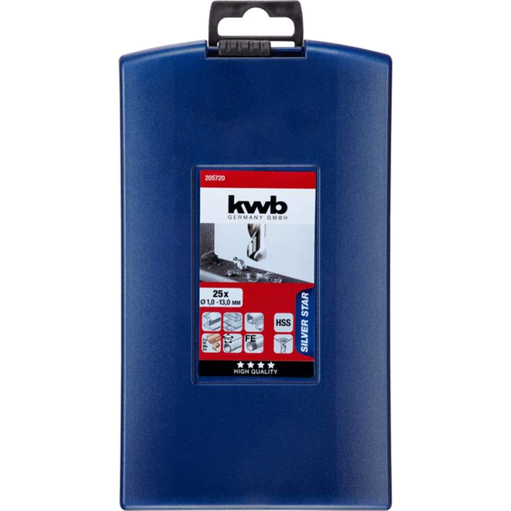 kwb set di 25 punte per metallo HSS-G, Ø 1–13 mm