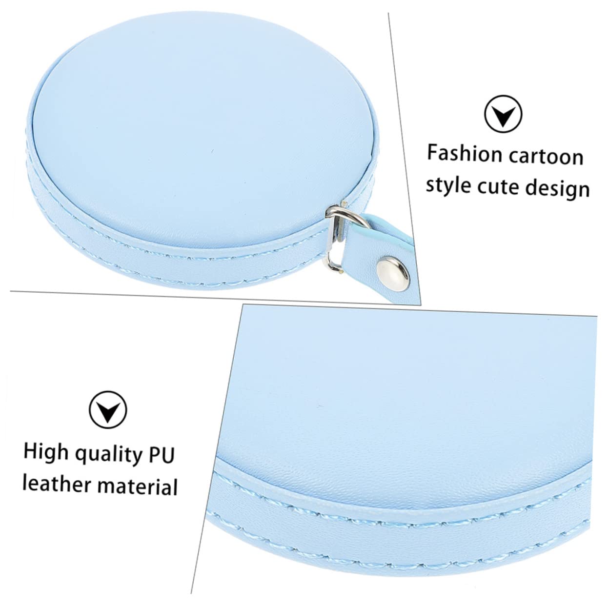 VILLCASE 8pièces Rubans à Mesurer Rétractables Pu Tapes De Couture Pratiques Et Légères Pour Maison Couleurs Logo