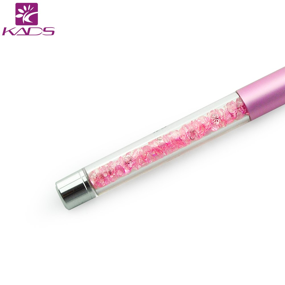 KADS Nail Art Gel Acrylic Brush Carving Pen Brush Nail Drawing Painting Pen Liquid Powder DIY Manicure Tool (Pink, Size 4)
