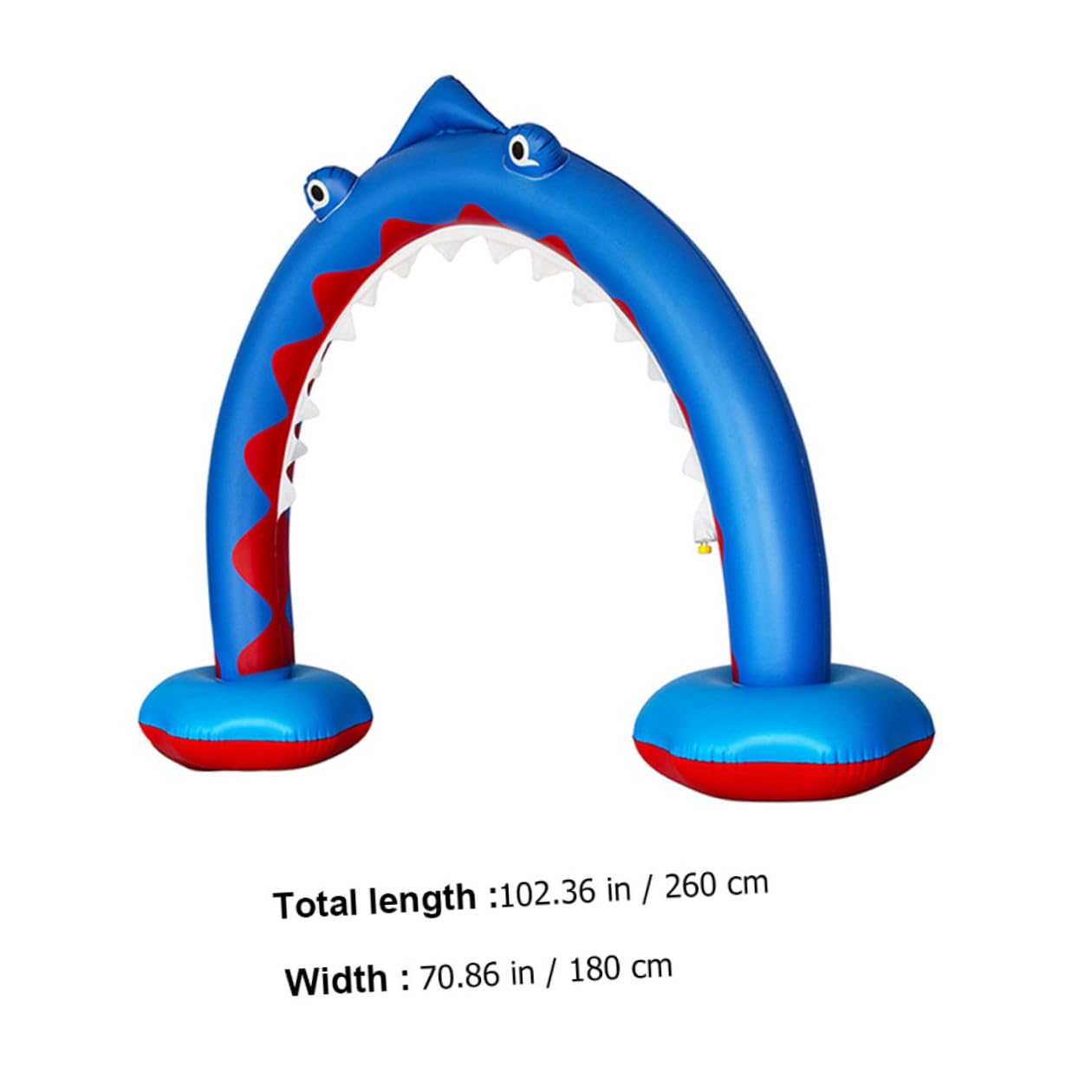 Arche Gonflable de Pulvérisation d'eau pour Garçon et Filles en PVC Bleu, Jouet D'été Extérieur Arroseur pour Jeux d'eau sur Pelouse et Interaction Parent-garçon et Filles