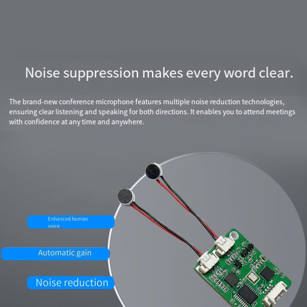 デュアルマイクアレイノイズ低減マトリックスAI音声対話キャンセル応答音声認識強化USBドライバー不要 - 3