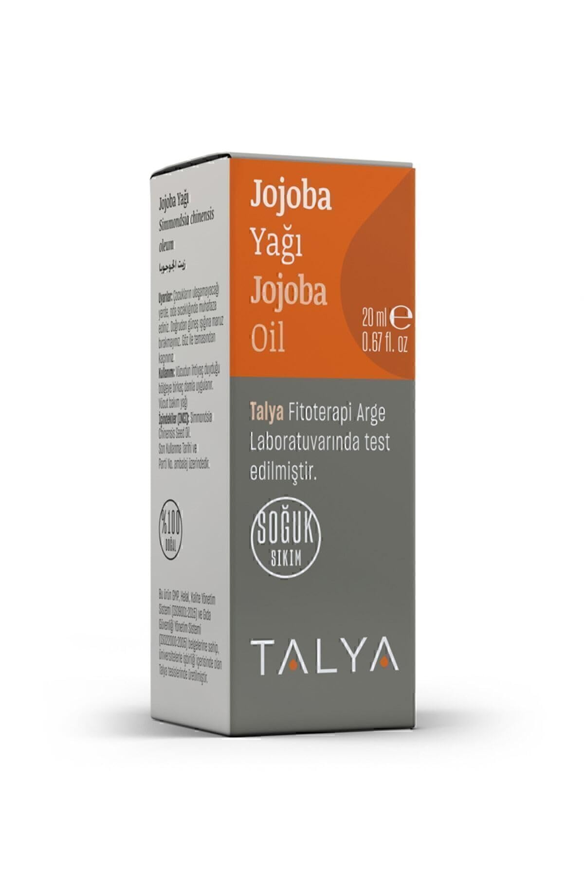 Talya Jojoba Yağı, Soğuk Sıkım,%100 Saf Ve Doğal, 20 ml