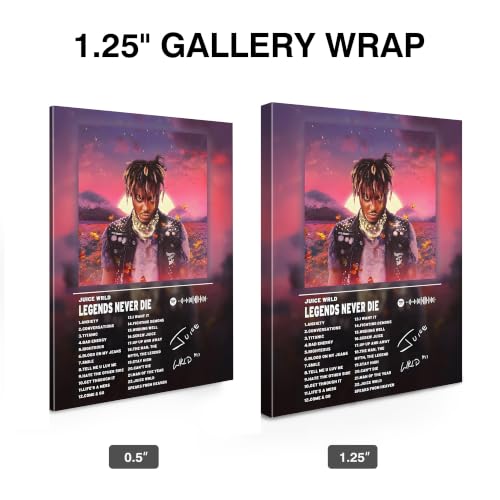 Image of Juice WRLD Canvas Wall Art, Rapper Collage Poster Print, Hip Hop Music Artwork for Bedroom Studio Gaming Room Decor, Vibrant Album Cover Picture Print Framed Music Wall Painting 20X24