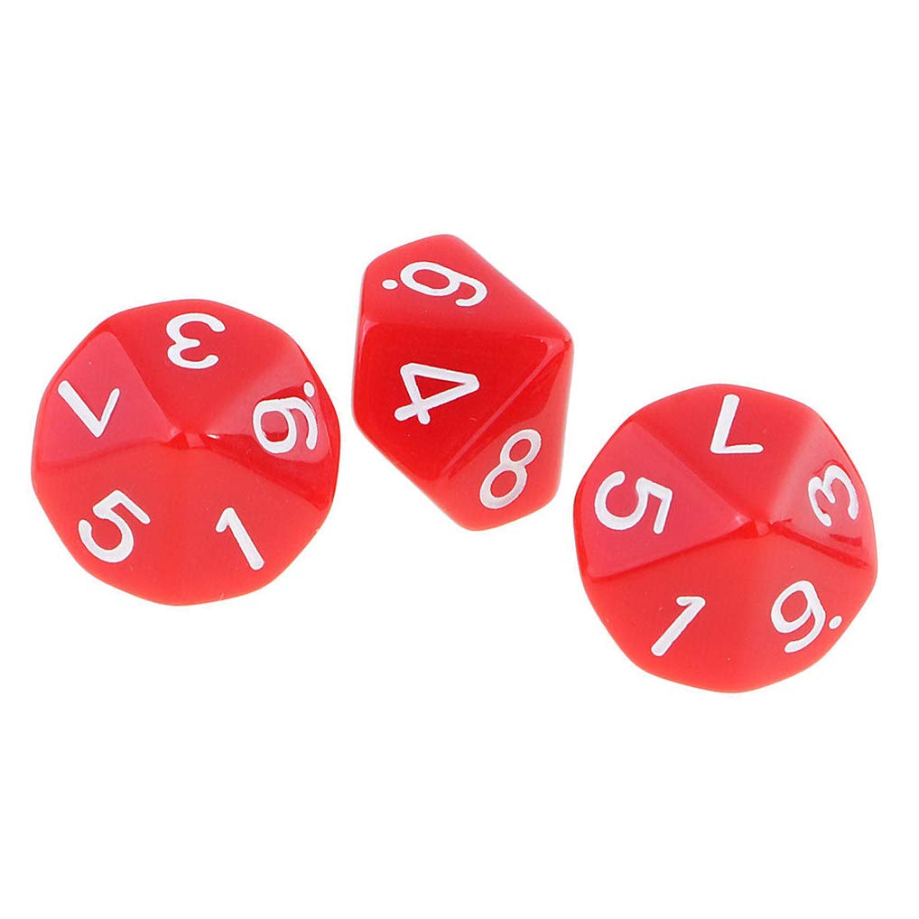 Amazon | Yourandoll 10個 多面体ダイス D10 (1-10) サイコロ 10面