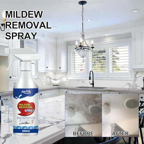 Image of ShineBrew Mold Remover Spray, Mould and Mildew Cleaner for Floors Tiles Roofs Walls Stain Removal Spray, Multi Purpose Powerful Descaling Cleaning Agent for Kitchen, Each 200ml+200ml, Pack of 2
