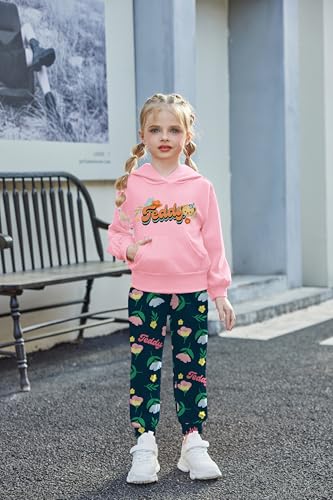 Arshiner Toddler Girl's 2Pcs Outfits Clothing Sets Long Sleeve Hoodie Sweatshirt Pants Set with Pockets Fall Winter Clothes4