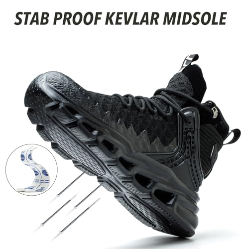 Nutropa Steel Toe Boots for Men Women, Lightweight Work & Safety Shoes Outdoor Protection Footwear Puncture Proof Industrial and Construction Shoes3