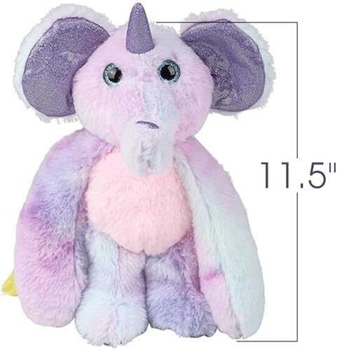 Miniatura 3 de ArtCreativity Juguete de peluche de elefante con cola colorida, 1 unidad, juguete de peluche de elefante para niños y niñas, decoración de fiesta de