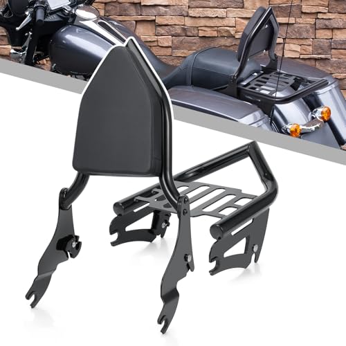 Aferrizu Detachable Sissy Bar Backrest+Luggage Rack Rear