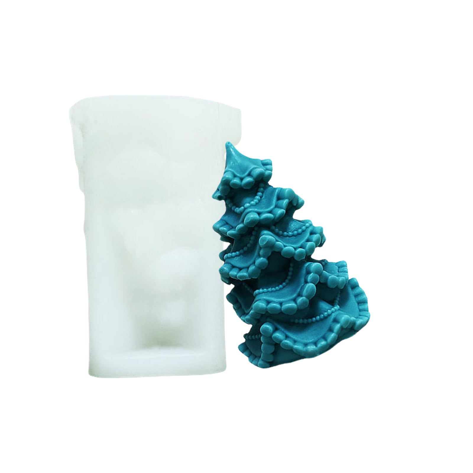 Elnwnnkc Silicone Christmas Tree Molds Casting Molds Plaster Ornament Craft Supplies Christmas Tree Silicone Plaster Ornament