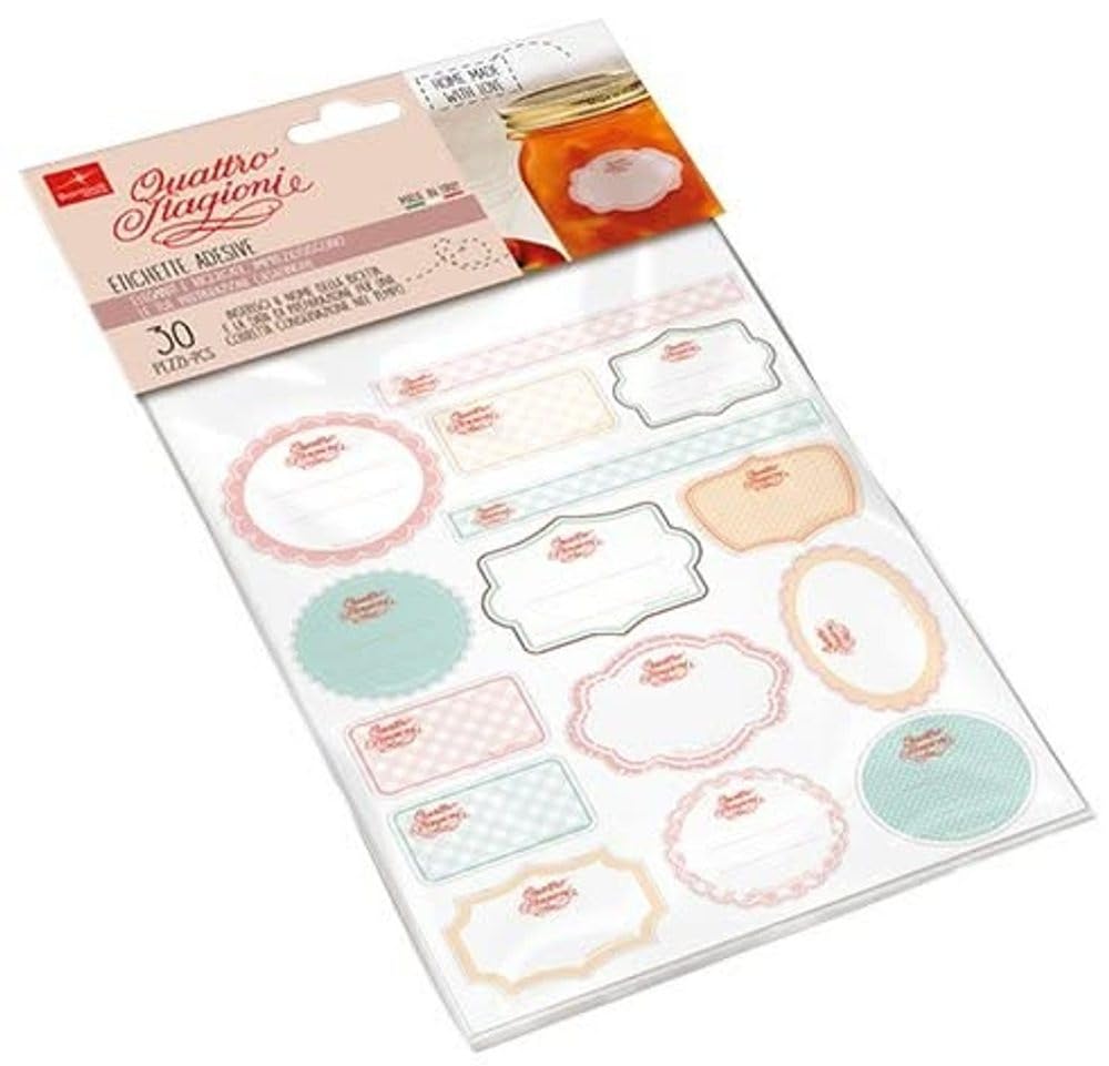Bormioli BOR640010 Kit 30 Etichette Vasetti Quattro Stagioni