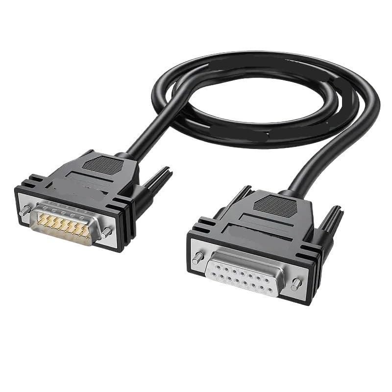 Câble d'extension DB15 en cuivre pur mâle vers femelle 15 broches parallèle 2 rangées 1 m, 5 m, 10 m, 30 m (femelle vers femelle, 2 m)