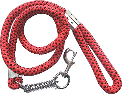 Image of Foodie Puppies Dog Rope Leash with Spring Metal Hook for Large Dogs- 22mm (Color May Vary)