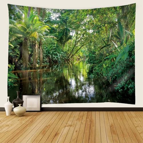 Tenture tissu décoration murale paysage forêt imprimé haute définition