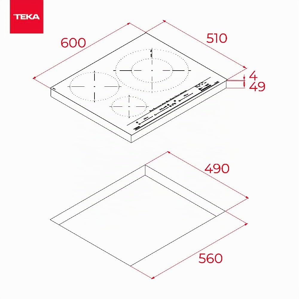 TEKA Placa Inducción 60 cm - 3 Zonas de Cocción - 8 Funciones Directas - Touch Control MultiSlider - Fuego XL para Paella - Función Stop & Go - Color Blanco - MestrePaeller IZC 63632 MPT WH