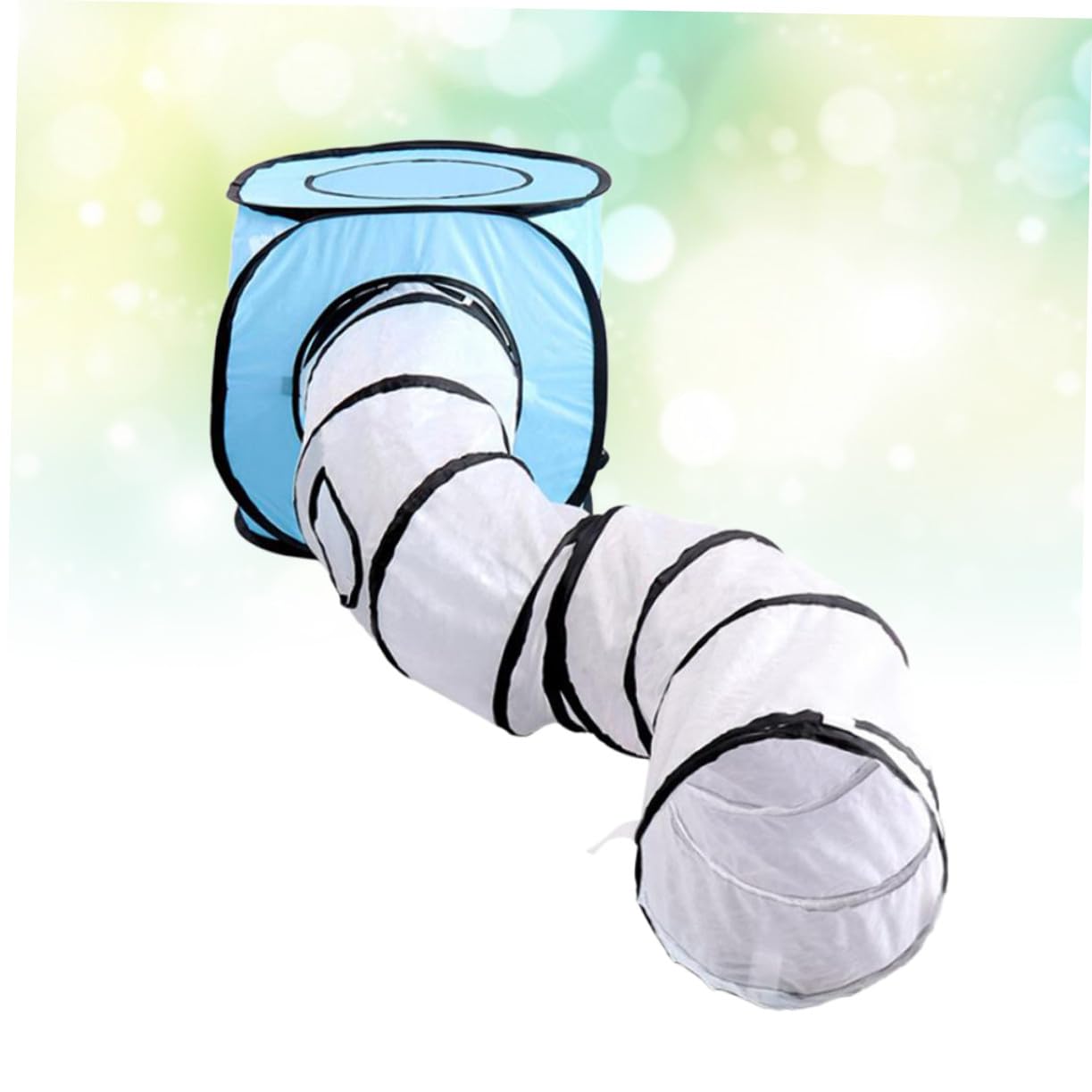 HEMOTON Tunnel S pour Chat Pliable Jouet Interactif Chatons Bleu Tunnel Chat Jouet