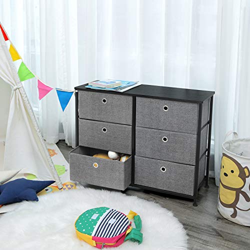 Songmics Narrow Dresser With 4 Fabric Drawers Vertical Slim Storage Tower Unit, 31.5", Gray, Ults23G #TOP3