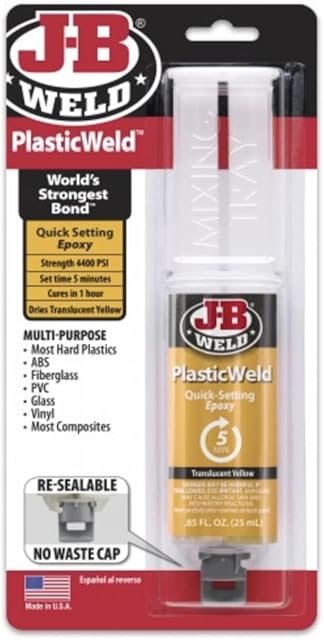 JB Weld PlasticWeld Quick Setting Plastic Epoxy 25 ml