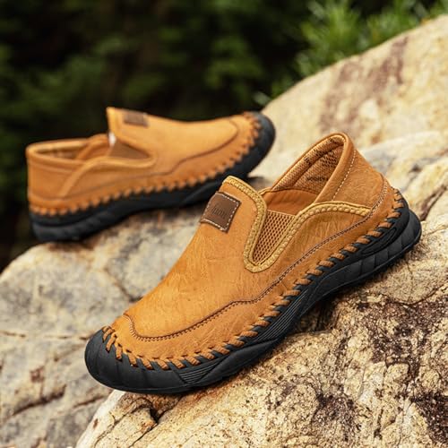 Men's Handmade Leather Orthopedic Outdoor Loafers, Casual Slip on Business, Breathable Casual Men's Leather Shoes2