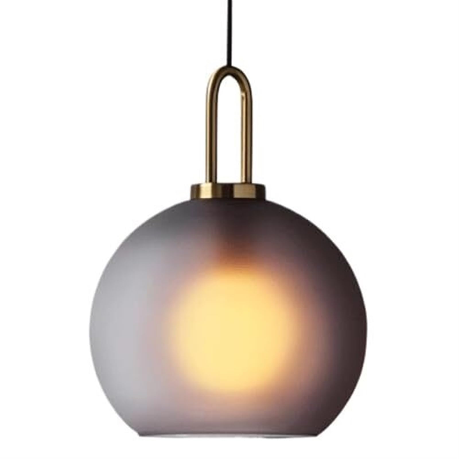 HXYSXHJUO Nordic Style Glass Pendant Light with Frosted Lampshade - E27 Single-Head Chandelier for Bar and Balcony(30cm)