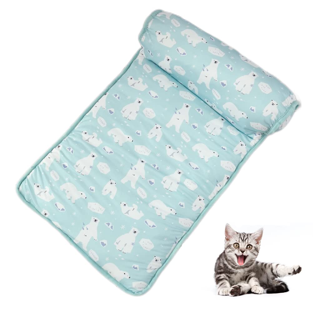 spier Pet Cooling Mat, Ice Silk Cooling Pad Summer Pet Bed Pet Cooling Blanket Sleeping Mat for Dogs and Cats, 60 x 40 cm