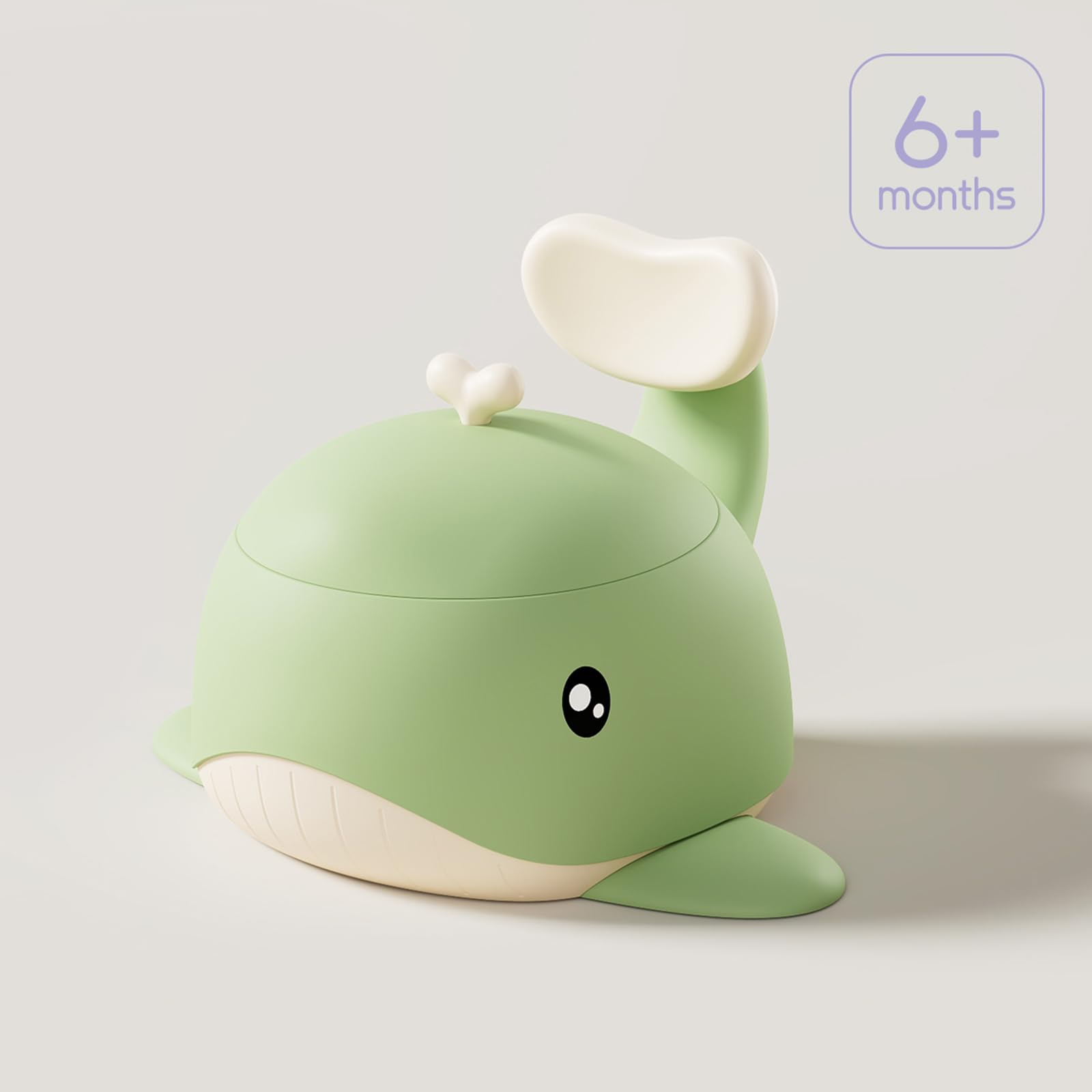 Benutzerfreundlicher Baby-Töpfchensitz, schöne Cartoon-Wal-Form, einfache Reinigung, tragbarer Toilettentrainer für 12+ Monate, niedliches Wal-Design, Kleinkind-Töpfchen