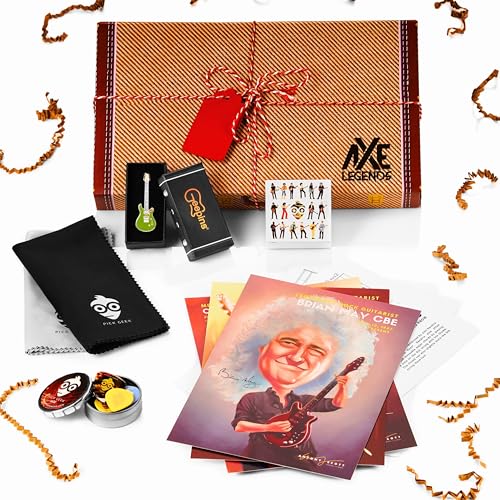 Coffret cadeau pour guitare avec broche Geepin émail et chiffons microfibre - 6