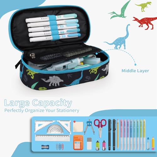 Bunnychill BD02-1 Pencil Case For Boys,Large Capacity Multi-Slot Kids Mark Pouch thumb #2