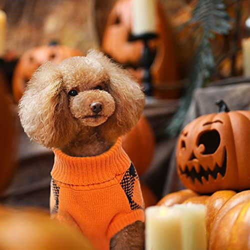 Pet Dog Sweaters Dress For Small Medium Dogs,Dog Knitwear Warm Turtleneck Pullover Puppy Sweater，Cute Pet Plaid Vest Dress With Leash Hole, Cozy Pet Fall Winter Clothes Christmas Apparel #TOP4