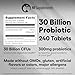 Lactobacillus Reuteri Probiotic Supplement 30 Billion CFU 240 Tablets Probiotics for Men & Women Supports Digestive & Gut Health Vegan Friendly Gluten Free Non-GMO (240, Lactobacillus Reuteri)