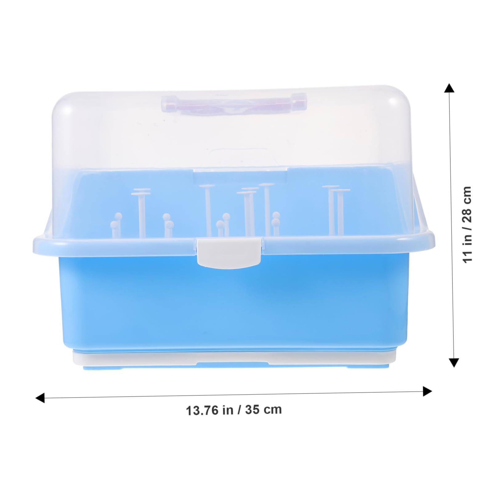 Abaodam Boîte De Rangement pour Biberons avec Égouttoir Organisateur Pratique pour Tétines Et Vaisselle Stockage Étanche Et Portable Nordique Poignée